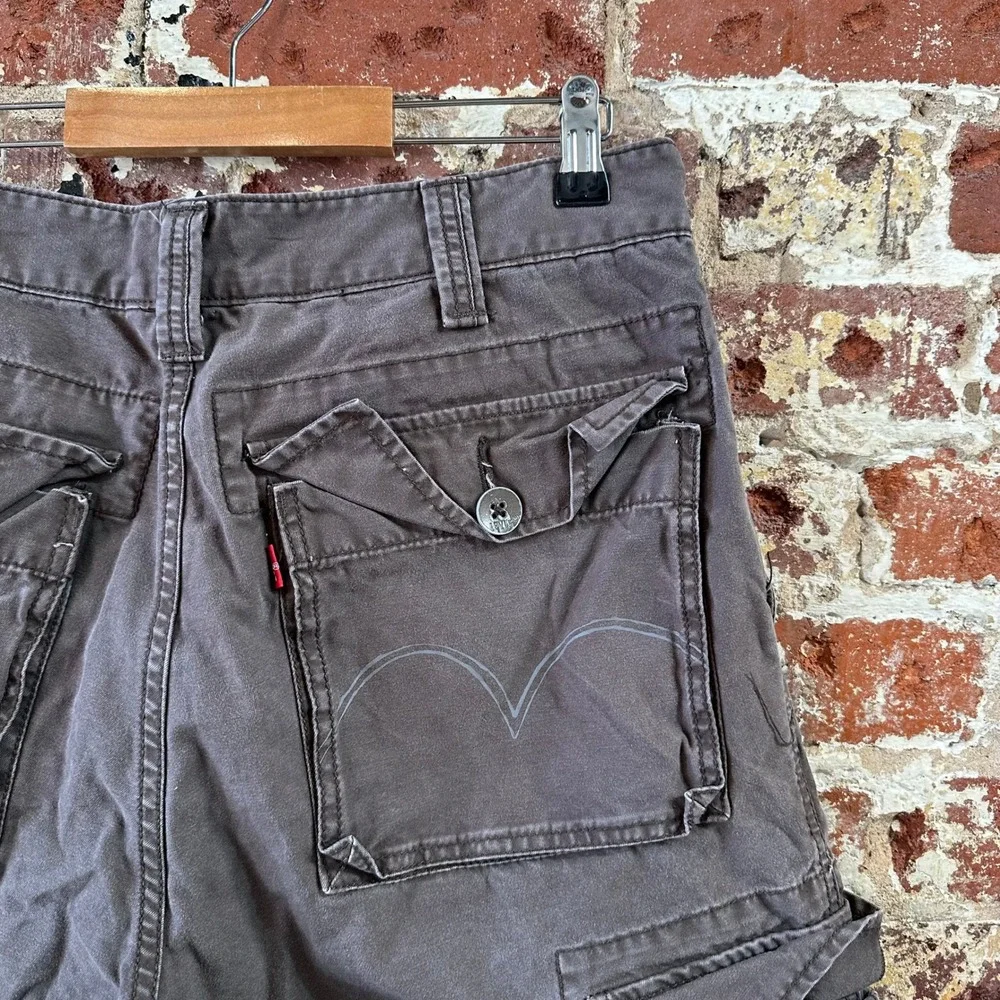 Levi's Squad Cargo Dark Brown Shorts workwear casual Relaxed Work Mens 32 Y2K